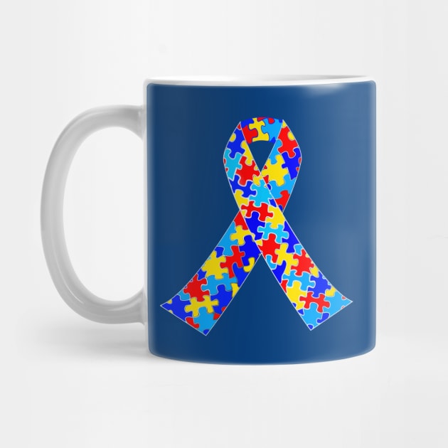 Autism Ribbon for Autism Pride and Awareness by epiclovedesigns